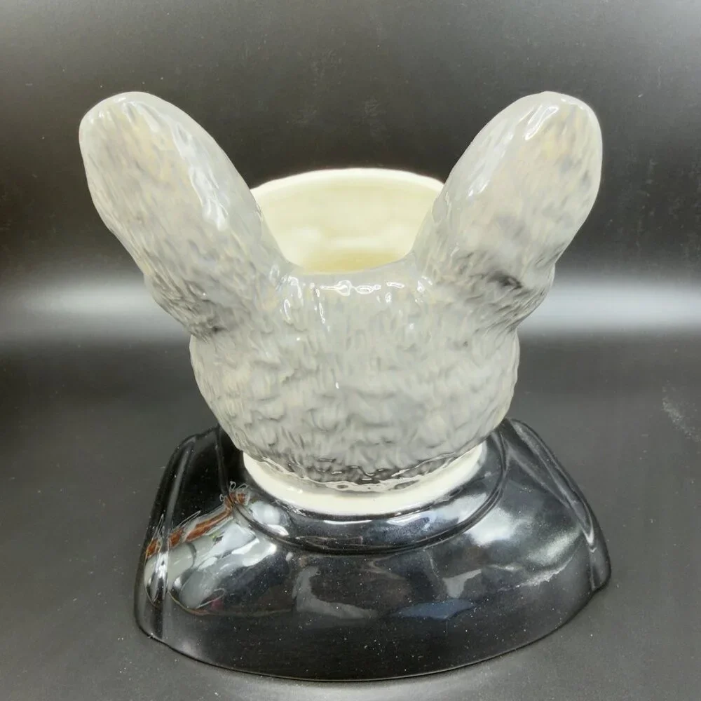West Elm French Bulldog Planter Vase‎ Decor Dapper Animal Porcelain Figurine New